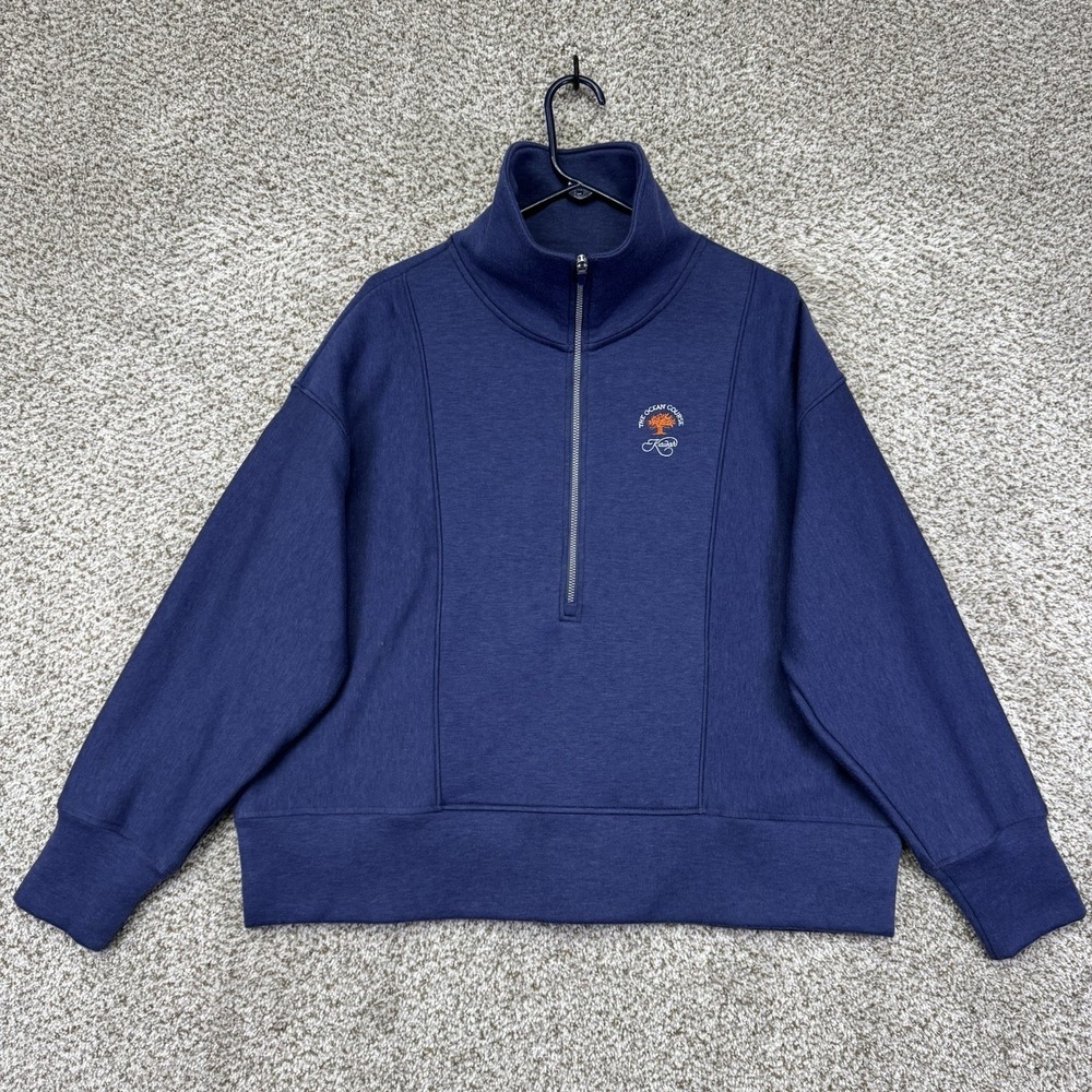 Zero Restriction Cowl Neck Sweatshirt Women's XL The Ocean Course Kiawah 1/2 Zip